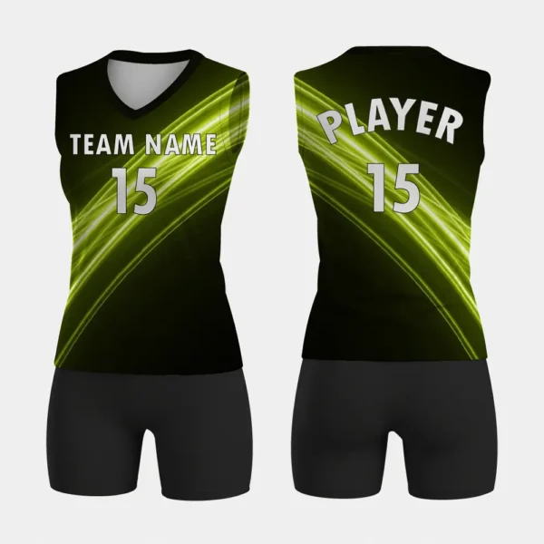 women's black volleyball uniform