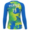 crewneck women's long sleeves volleyball jersey back