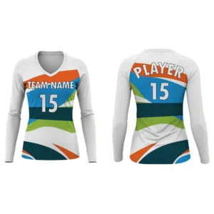 women's v-neck long sleeves volleyball jersey