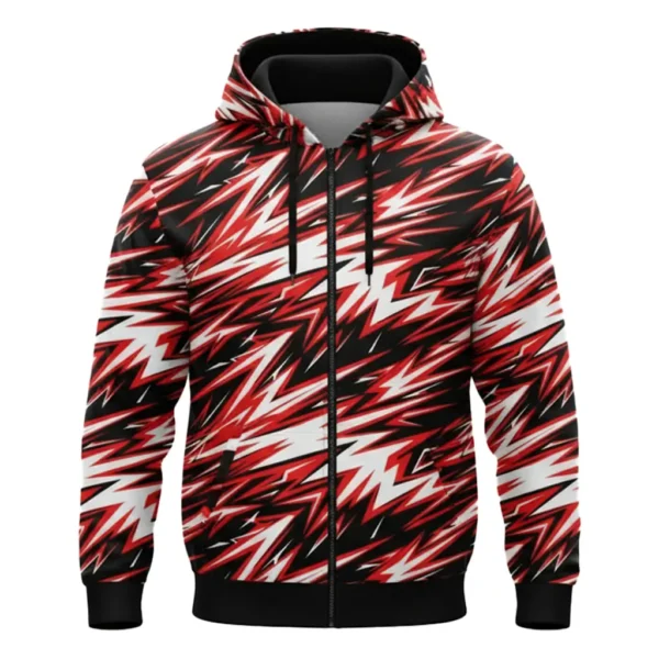 all over sublimated zip up hoodie front