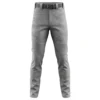 Front view of gray and white camo baseball pants with a subtle camouflage pattern.