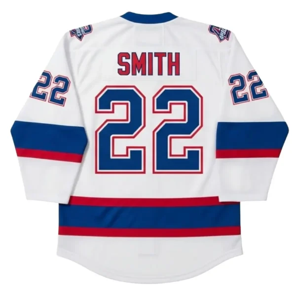 Sublimated glacier hawks hockey jersey back with player name and number