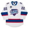 Sublimated glacier hawks hockey jersey front