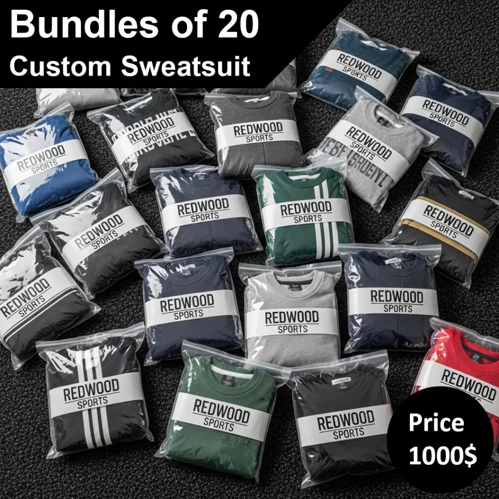Bundle of 20 custom sweatsuits in discounted price