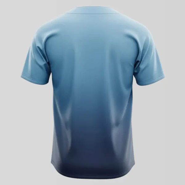 Blank ombre full button baseball jersey back.