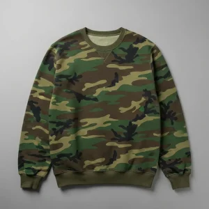 Camo blank sweatshirt front.