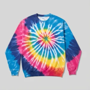 Tie-dye blank sweatshirt front.