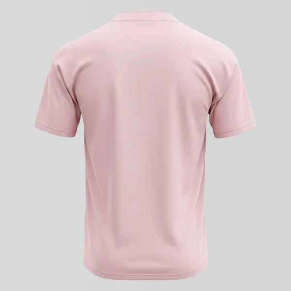 Blank two button pink baseball jersey back.