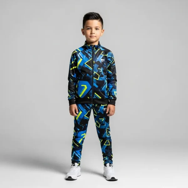 Sublimated, all-over-printed-custom kids' tracksuit