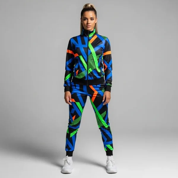 Sublimated, all-over-printed-custom women's tracksuit