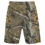 Deep woods camo mesh shorts front.