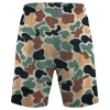 Duck camo mesh shorts back.