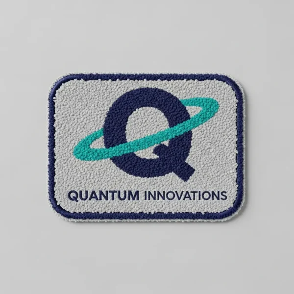 A corporate logo chenille patch.