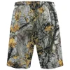 Old timber camo mesh shorts back.