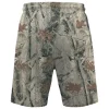 Open forest camo mesh shorts back.