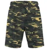 Tiger stripe camo mesh shorts back.