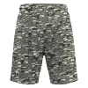 Tree bark camo mesh shorts back.