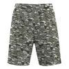Tree bark camo mesh shorts front.