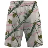 True timber pink snowfall camo mesh shorts back.