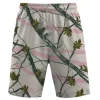 True timber pink snowfall camo mesh shorts front.