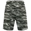 Urban camo mesh shorts back.