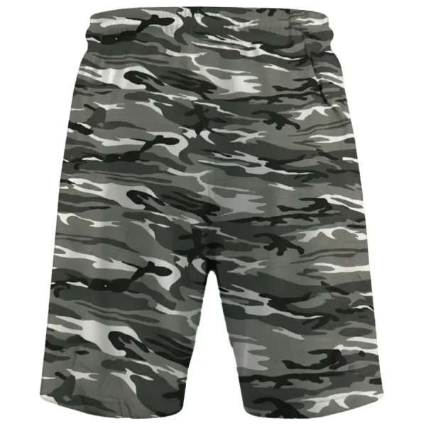 Urban camo mesh shorts back.