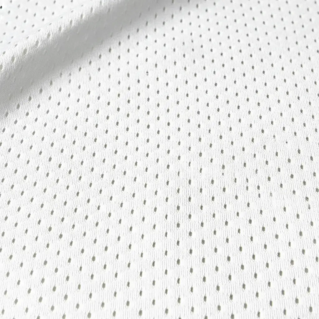 White tricot mesh fabric.