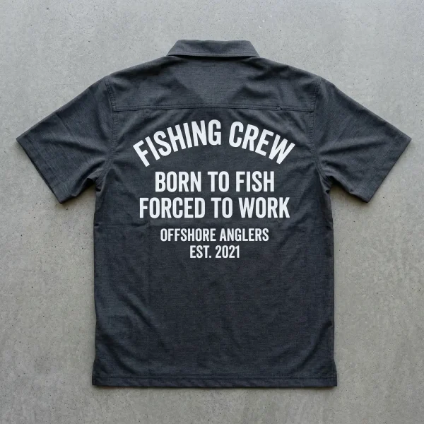 Charcoal heat transfer vinyl printed shirt.