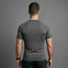 Custom raglan sleeves compression fit dri fit shirt back.