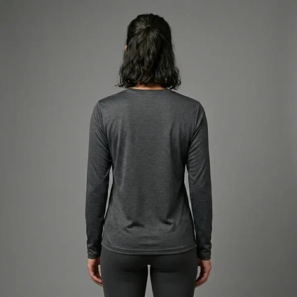 Custom printed long sleeves dri fit t-shirt back.
