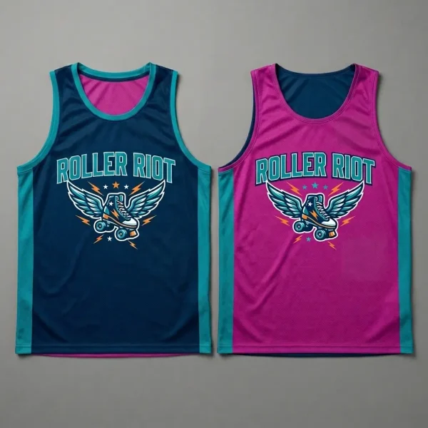 Custom reversible roller derby jerseys.