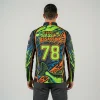 Custom sublimated bass fishing team jersey with collar back.