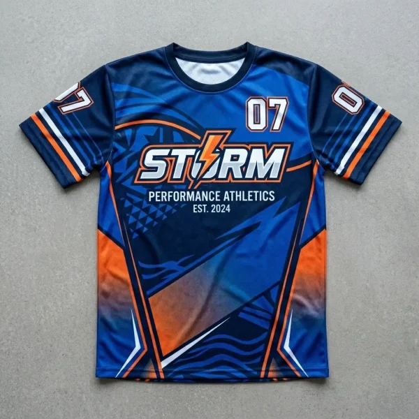 Custom sublimated sports dri fit shirt.