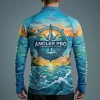 Custom sublimated long sleeve fishing shirt back.