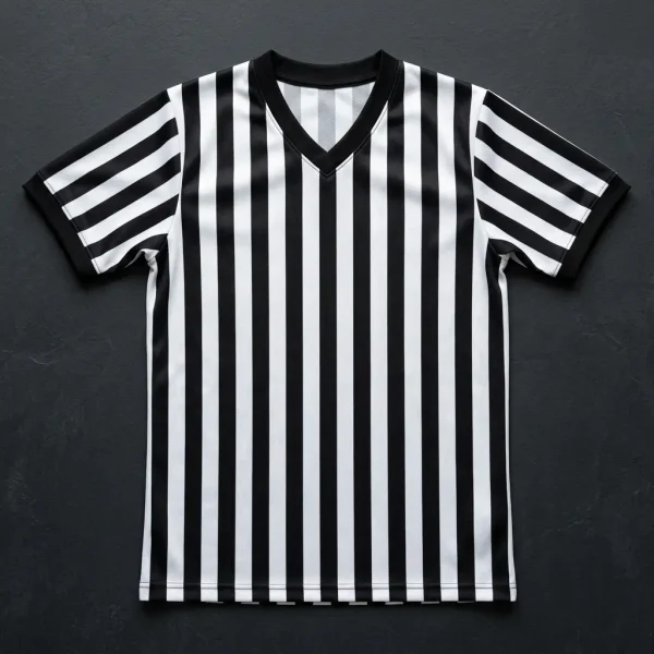 Custom sublimated roller derby referee jersey.
