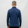Embroidered men's quarter-zip offshore fishing shirt back.
