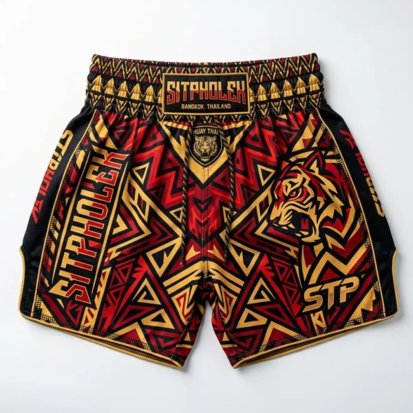 All over sublimation printed Muay Thai shorts.