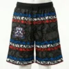 Basketball style roller derby shorts front.