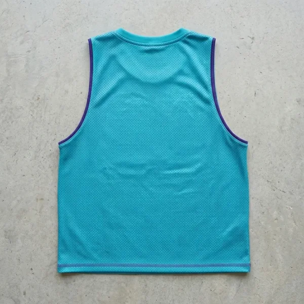 Blue wave volleyball pinnie back.