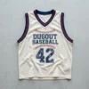 Cream vintage baseball pinnie front.