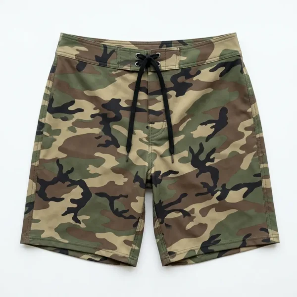 Custom camo board shorts.