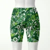 Custom compression bike shorts with logo print back.