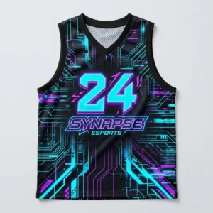 Cyber circuit esports pinnie front.