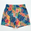 Floral plus size board shorts back.