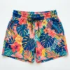 Floral plus size board shorts front.