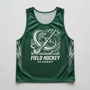 Forest tribal field hockey pinnie front.