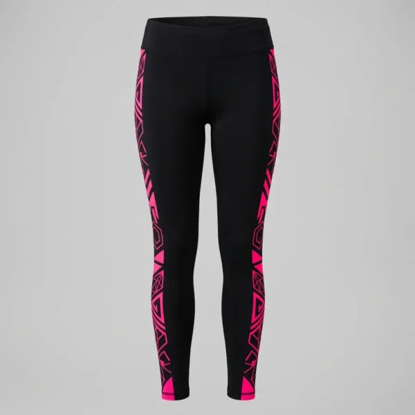 Full length roller derby leggings with custom print front.