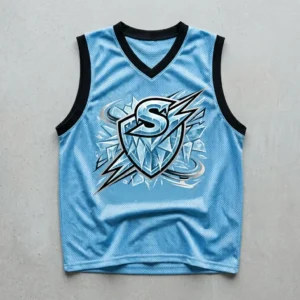 Ice shards hockey pinnie front.
