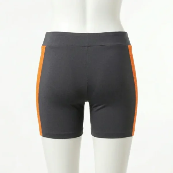 Mesh panel roller derby shorts back.