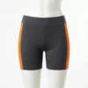 Mesh panel roller derby shorts front.